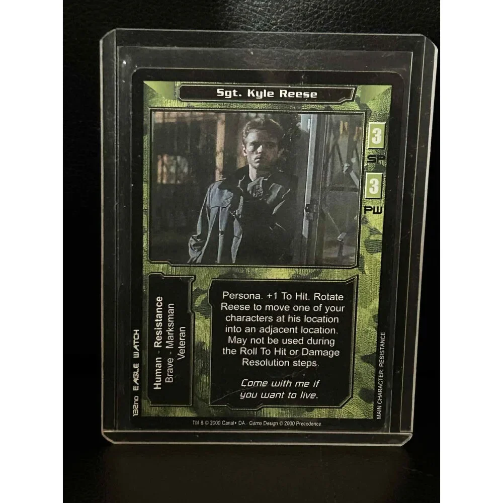 Sgt. Kyle Reese [3-3] Base Set Terminator Light Play Trading Card